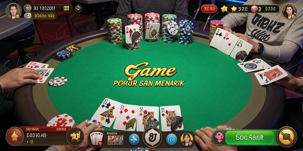 Tampilan gameplay poker yang seru dan interaktif di 8II.