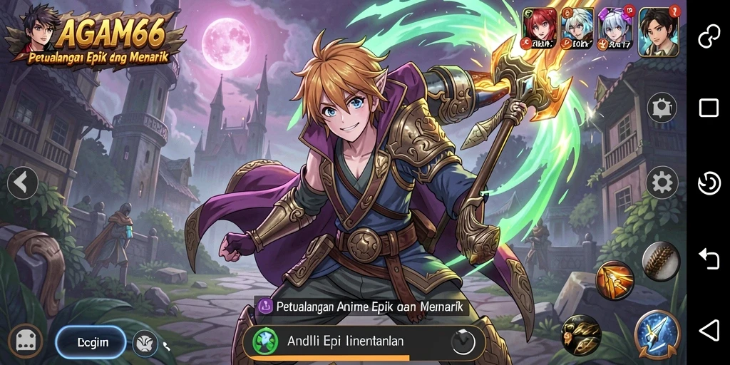 Tampilan gameplay AGAM66 dengan karakter Anime yang menakjubkan.