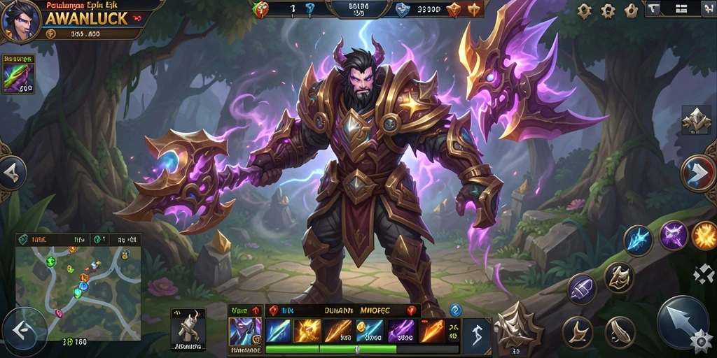 Tampilan gameplay epik dalam AWANLUCK yang mengagumkan.