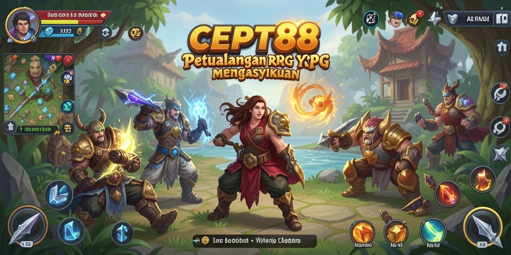 Tampilan gameplay <strong>CEPAT88</strong> yang menampilkan pertarungan epik dan eksplorasi dunia.