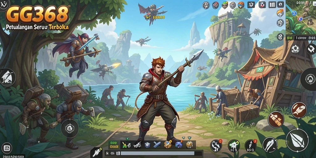 Tampilan gameplay mendebarkan di dunia terbuka GG368.