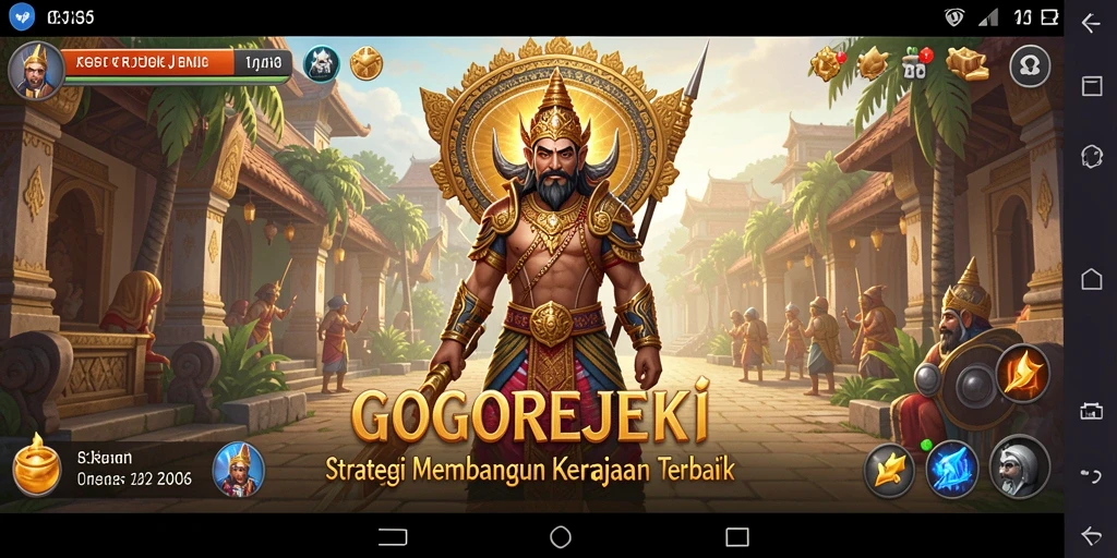 Tampilan gameplay menarik dari GOGOREJEKI yang menunjukkan strategi membangun kerajaan.