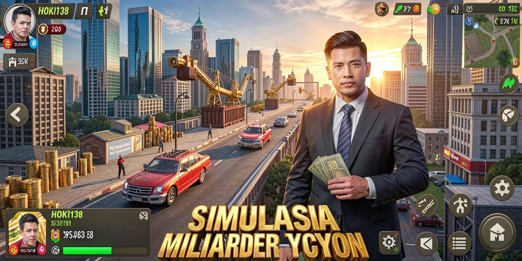 Tampilan gameplay HOKI138 dengan elemen Tycoon yang menarik.