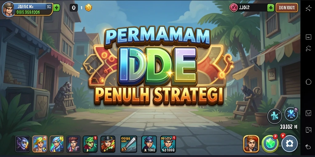 Tangkapan layar utama JJ62 dengan tampilan gameplay Idle yang menarik.