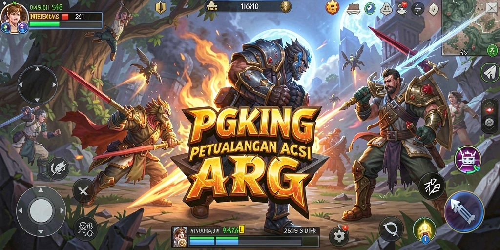 Tampilan aksi seru dalam dunia fantasi RPG