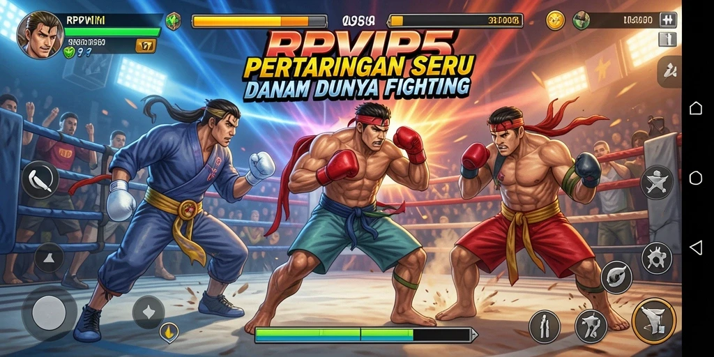 Tangkapan layar gameplay RPVIP5 menampilkan aksi pertarungan yang intens.