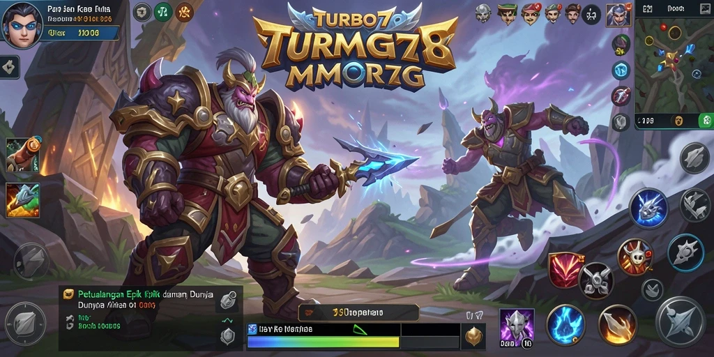 Tampilan gameplay yang menarik dari TURBO78 dalam pertempuran MMORPG.
