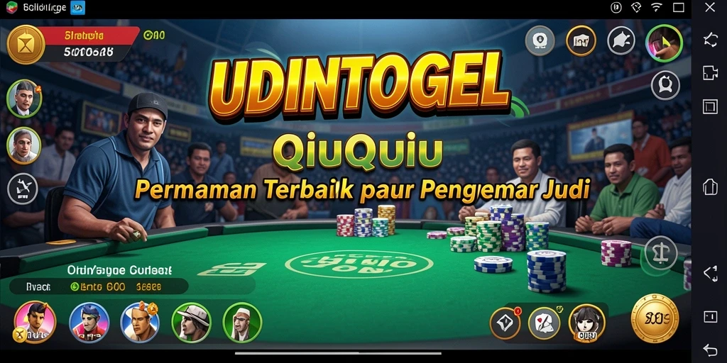 Tampilan menarik dari gameplay QiuQiu di UDINTOGEL.