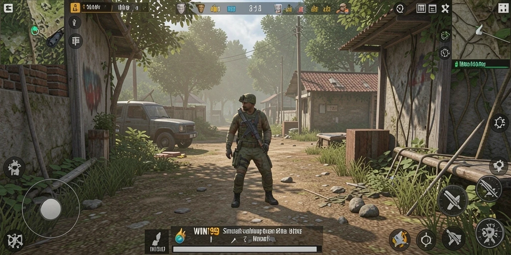 Screenshot gameplay WIN199 yang menunjukkan kehidupan sehari-hari karakter.