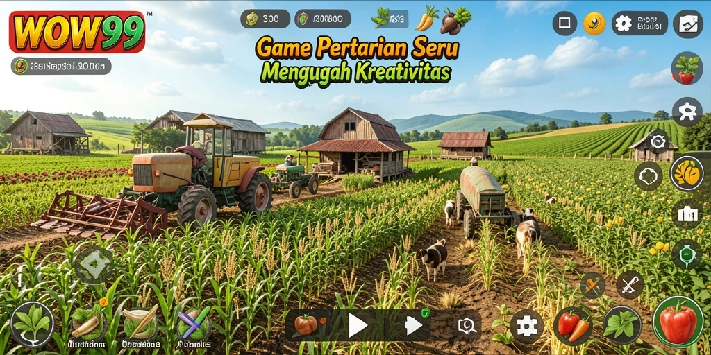 Tampilan gameplay WOW99 yang menakjubkan dalam bertani.